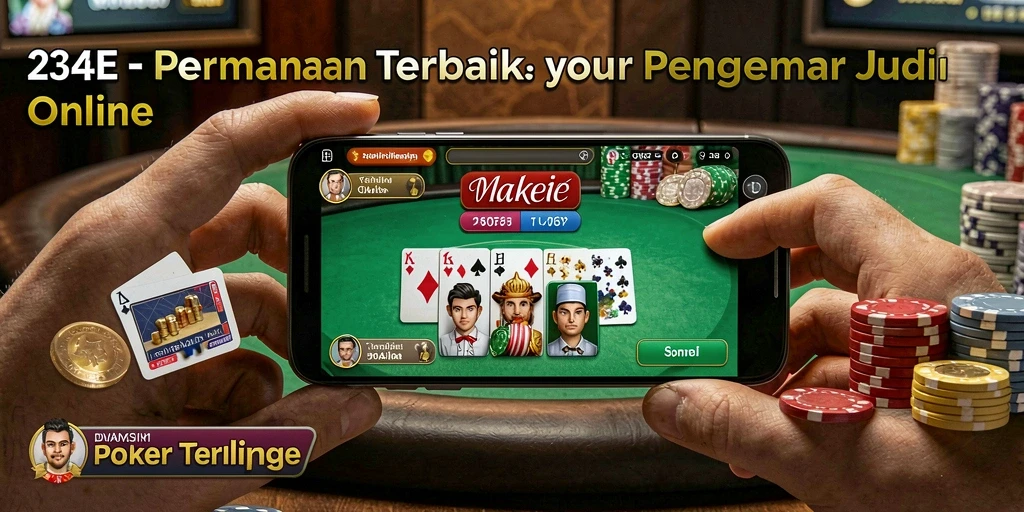 Tampilan gameplay seru di 234E dengan pemain yang terlibat dalam pertandingan poker.