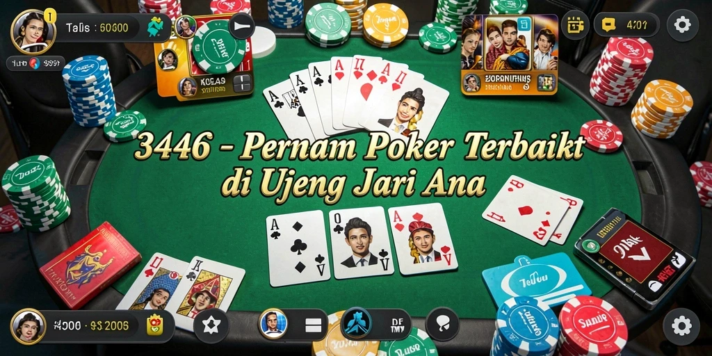 Screenshot gameplay 3446 dengan aksi poker yang mendebarkan.