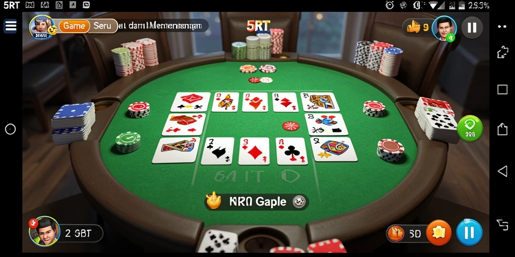 Screenshot gameplay seru dan kompetitif Gaple di 5RT.