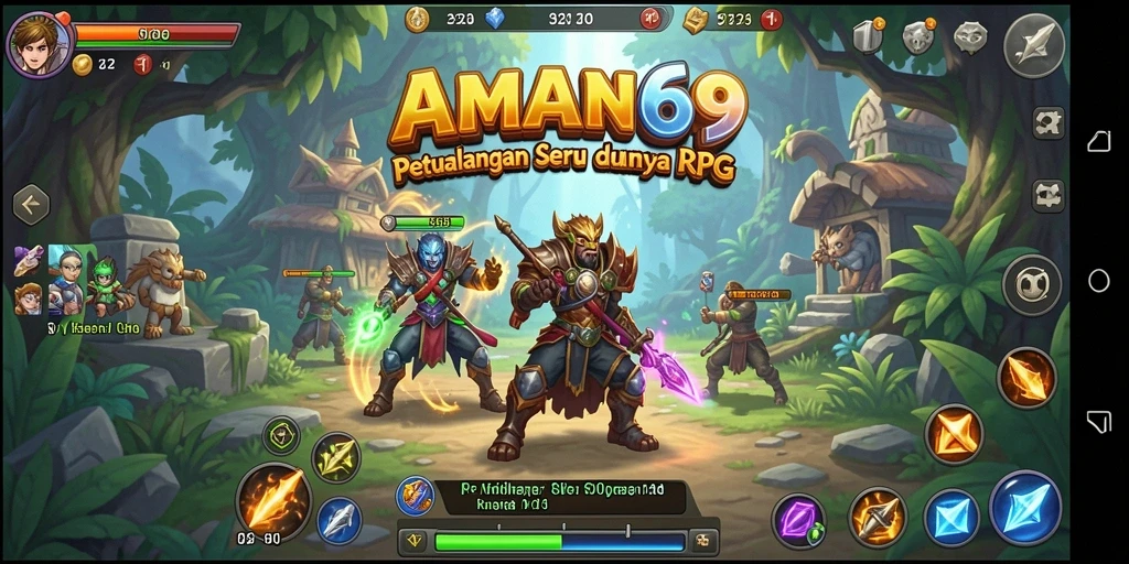 Tampilan gameplay seru dan dinamis dalam AMAN69.