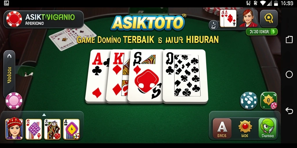 Gameplay seru ASIKTOTO dalam permainan domino yang menantang.