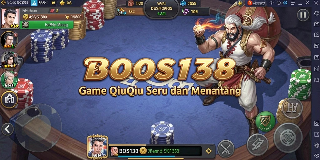 Screenshot utama BOS138 menunjukkan momen seru dalam permainan QiuQiu.