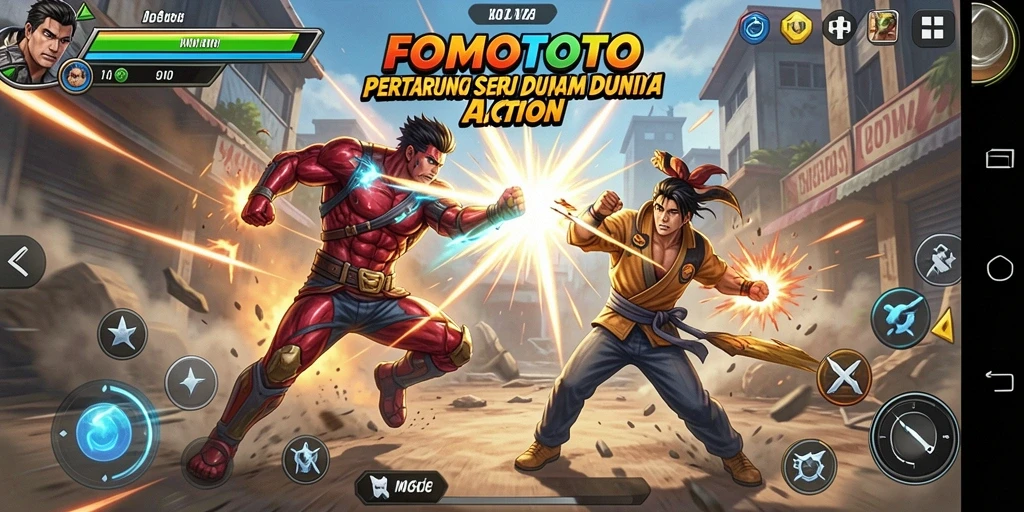 Tampilan seru gameplay FOMOTOTO yang menegangkan.