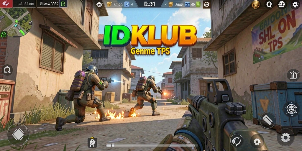 Tampilan aksi mendebarkan dalam game TPS IDKLUB.