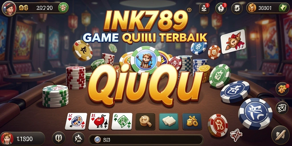Tampilan seru dari gameplay QiuQiu di INK789.