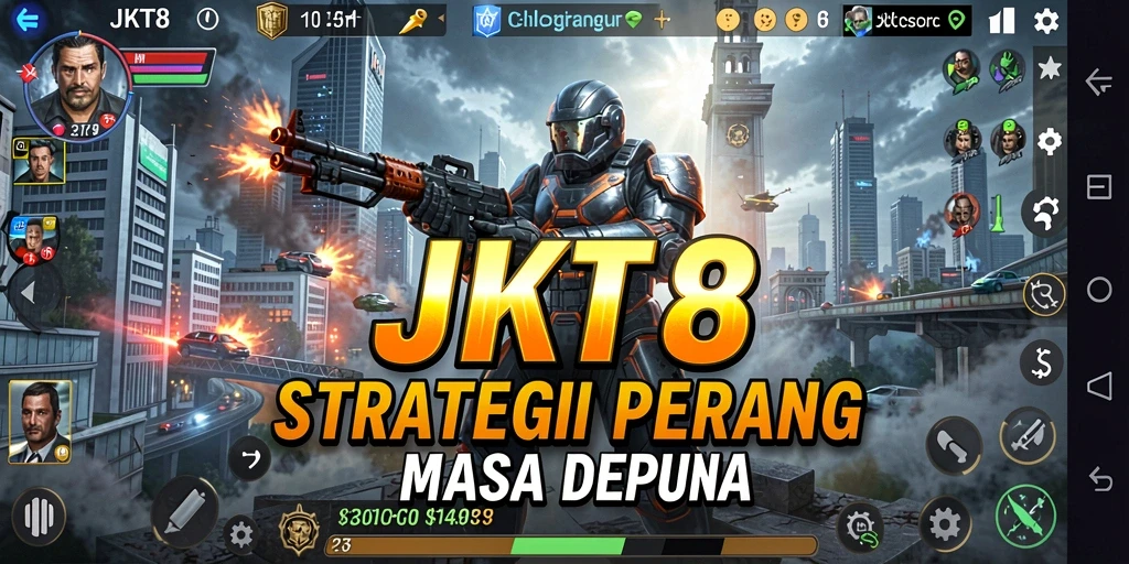 Screenshot JKT8 menampilkan aksi tempur yang mendebarkan dan strategi pemain.