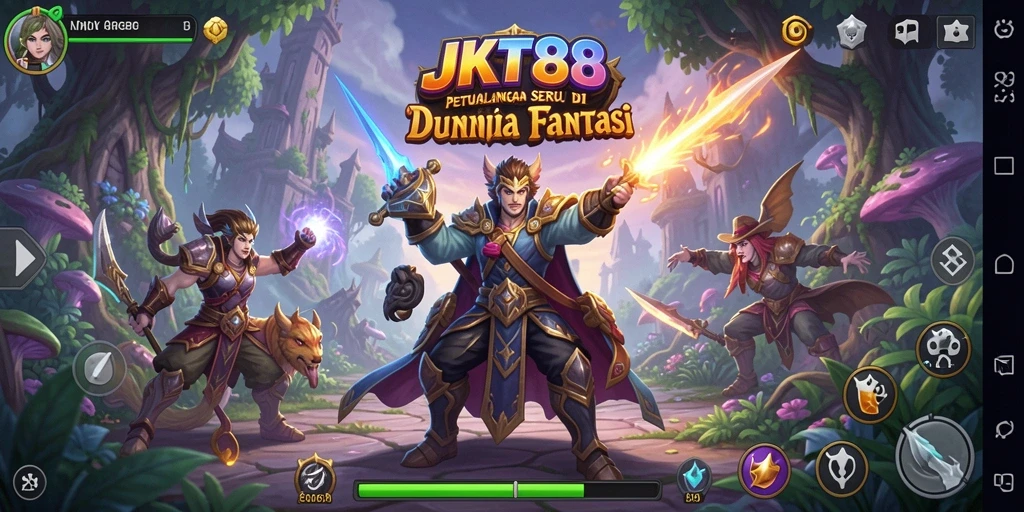 Tangkapan layar dari gameplay seru JKT88 dengan elemen petualangan.