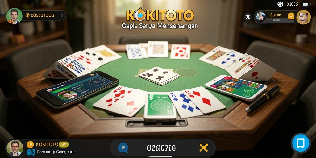 Tangkapan layar KOKITOTO menampilkan gameplay Gaple yang seru.