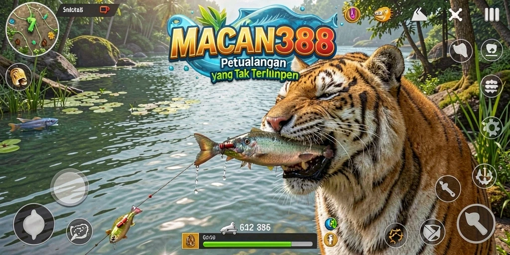 Tampilan gameplay memancing yang seru di MACAN388.