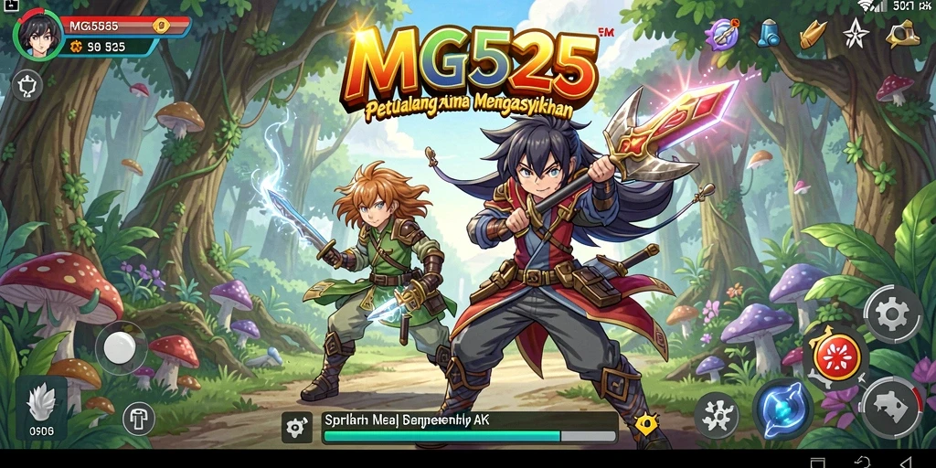 Tampilan menarik dari gameplay MG525 yang penuh aksi anime.