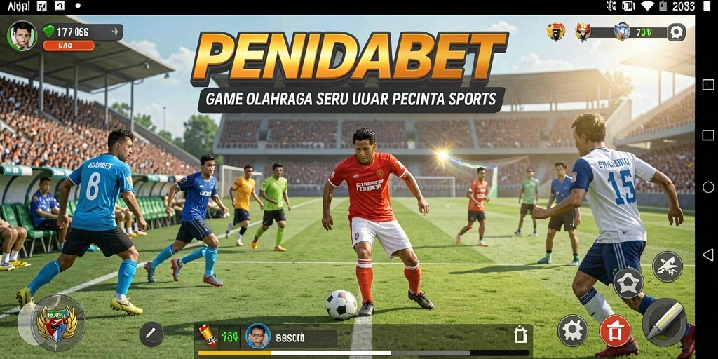 Tampilan gameplay PENIDABET dengan aksi olahraga yang mendebarkan.