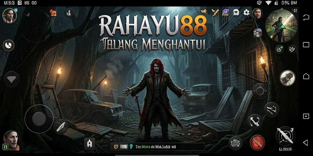 Tangkapan layar gameplay RAHAYU88 menampilkan suasana mengerikan yang menegangkan.