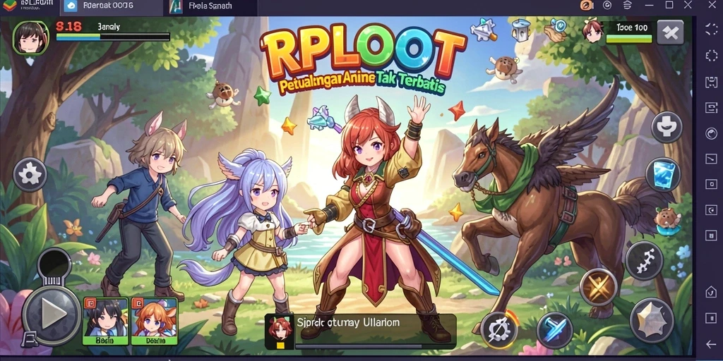 Gameplay imersif RPLOOT dengan karakter Anime yang memikat.