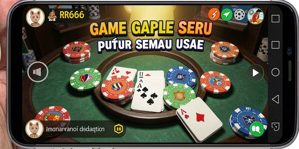 Screenshot utama RR666 menampilkan gameplay Gaple yang mengasyikkan.