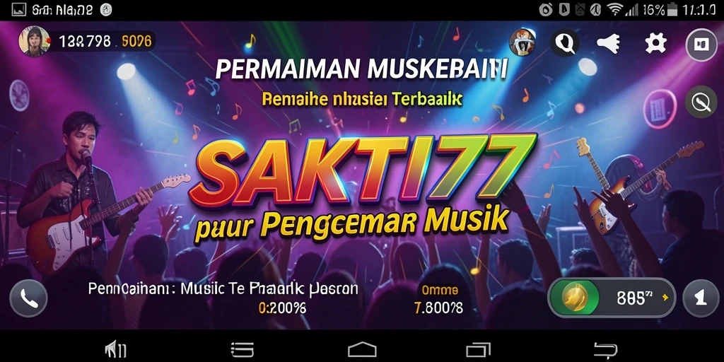 Screenshot SAKTI77 menunjukkan pemilihan lagu dan gameplay yang interaktif.