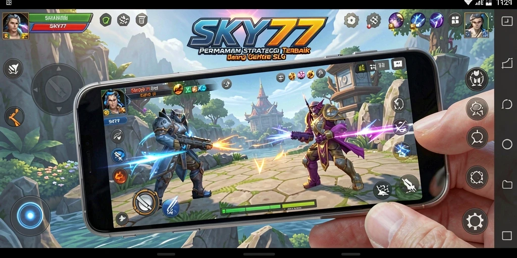 Tampilan gameplay <strong>SKY77</strong> yang mendebarkan dengan strategi tempur yang seru.