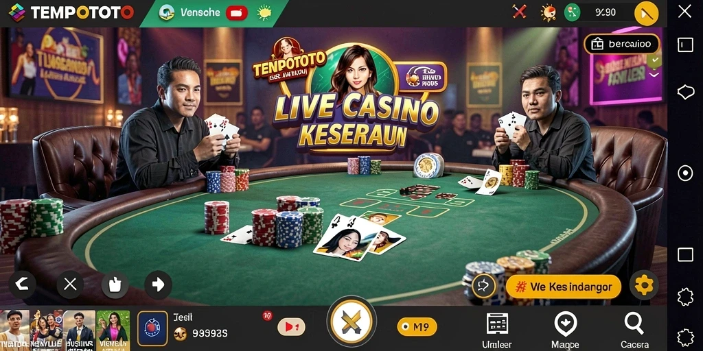 Tampilan gameplay Live Casino yang menarik dan interaktif.