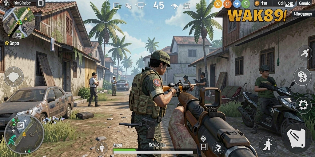 Tampilan gameplay menarik dari WAK89 yang penuh warna dan dinamis.
